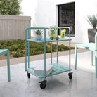 Novogratz Penelope Serving Cart in Aqua - Indoor/Outdoor - Price Crash Furniture