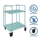 Novogratz Penelope Serving Cart in Aqua - Indoor/Outdoor - Price Crash Furniture