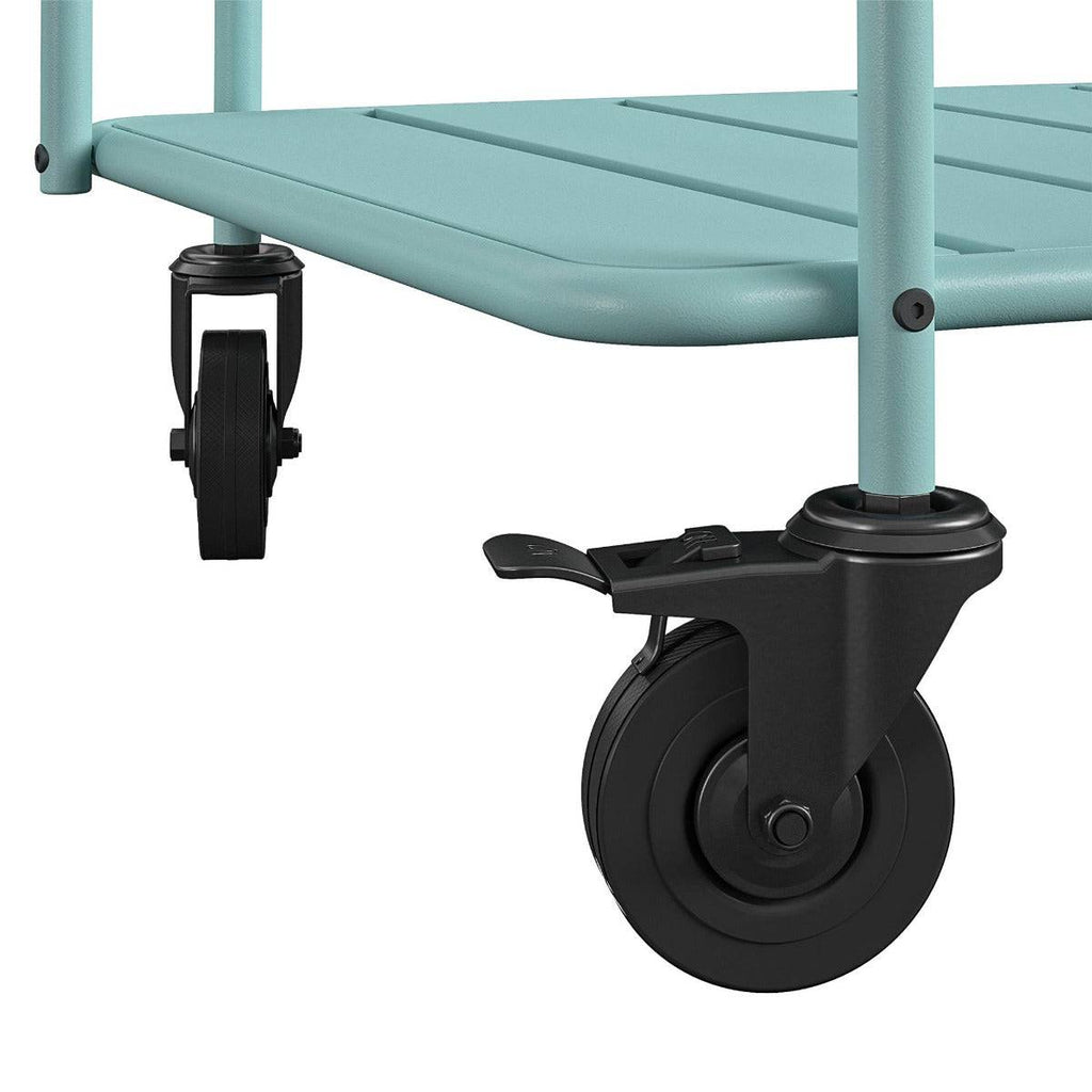 Novogratz Penelope Serving Cart in Aqua - Indoor/Outdoor - Price Crash Furniture