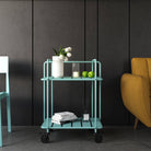 Novogratz Penelope Serving Cart in Aqua - Indoor/Outdoor - Price Crash Furniture