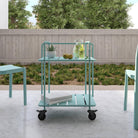 Novogratz Penelope Serving Cart in Aqua - Indoor/Outdoor - Price Crash Furniture