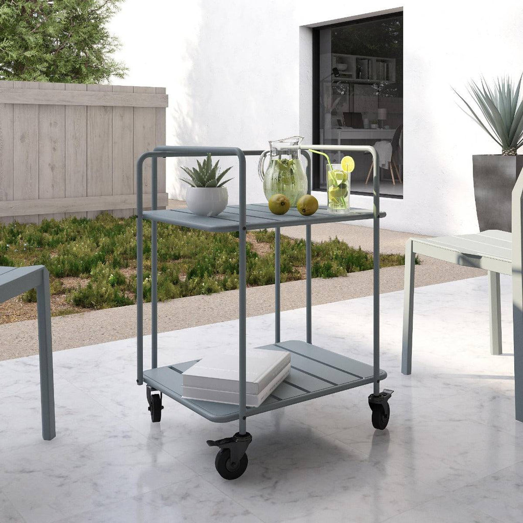 Novogratz Penelope Serving Cart in Grey - Indoor/Outdoor - Price Crash Furniture