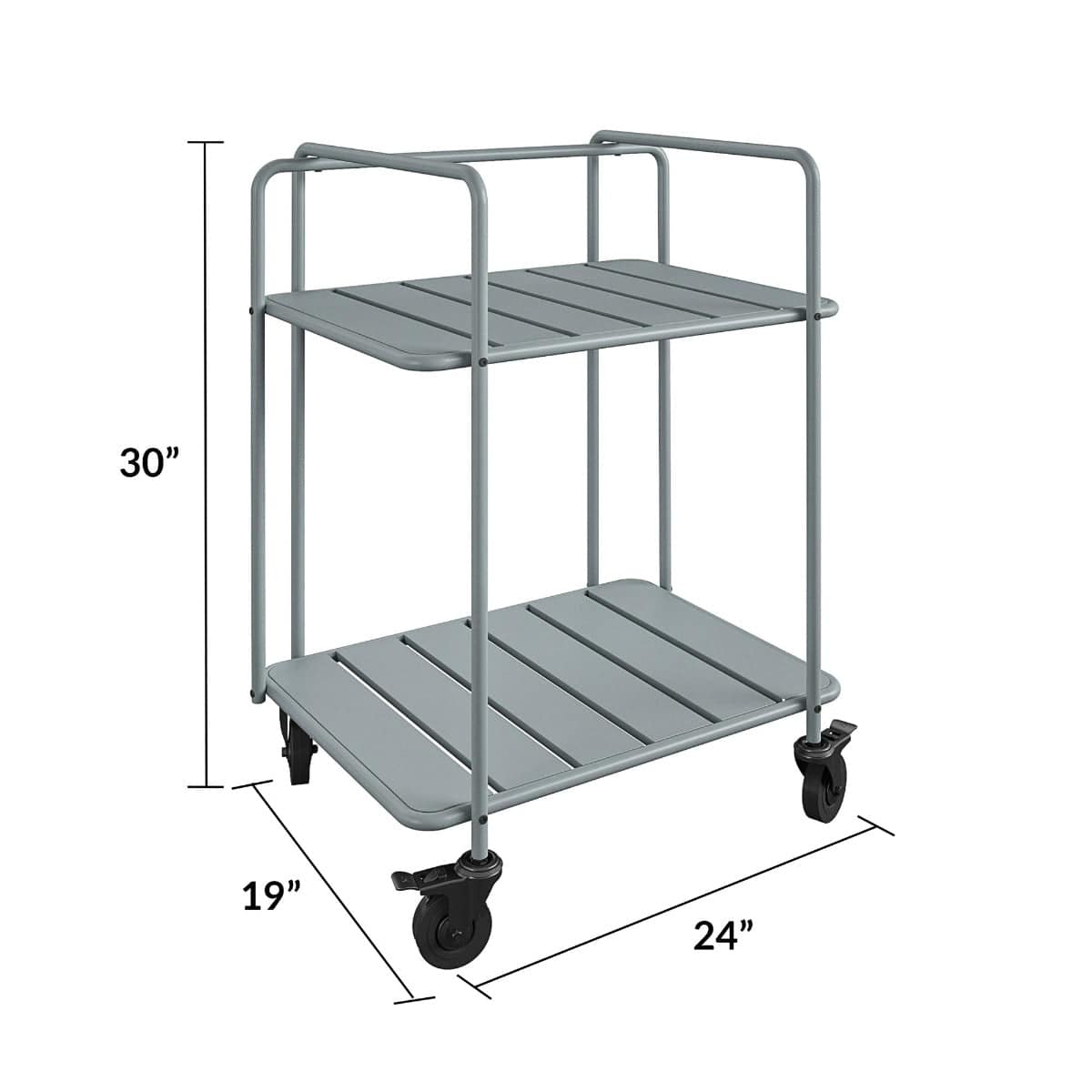 Novogratz Penelope Serving Cart in Grey - Indoor/Outdoor - Price Crash Furniture