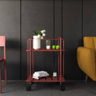 Novogratz Penelope Serving Cart in Red - Indoor/Outdoor - Price Crash Furniture