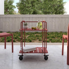 Novogratz Penelope Serving Cart in Red - Indoor/Outdoor - Price Crash Furniture