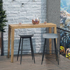 Novogratz Riley Set of 2 Barstools in Grey for Indoor/Outdoor - Price Crash Furniture