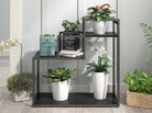 Novogratz Weston Plant Stand in Black Oak - Price Crash Furniture