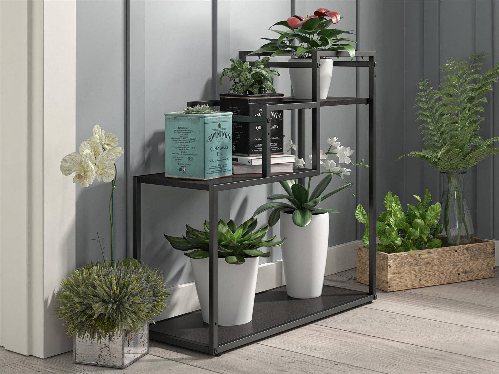 Novogratz Weston Plant Stand in Espresso - Price Crash Furniture