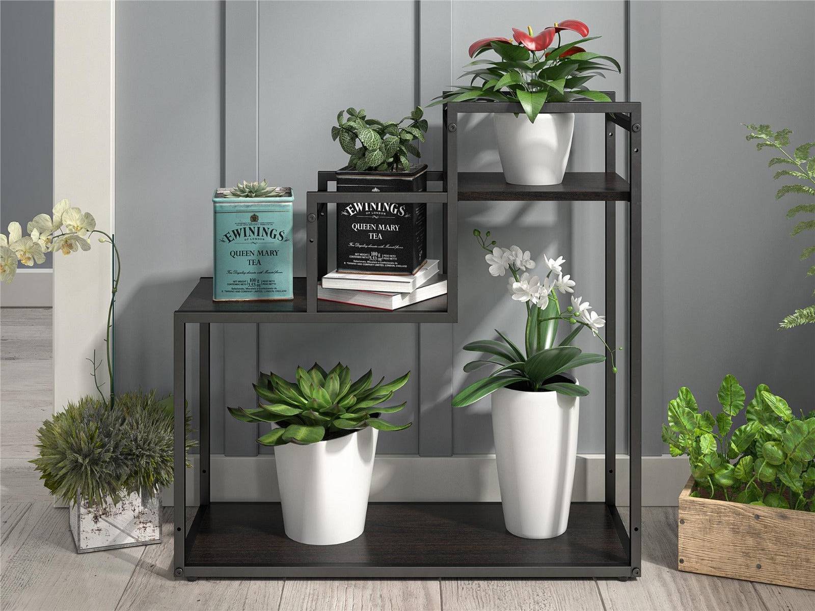 Novogratz Weston Plant Stand in Espresso - Price Crash Furniture