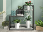 Novogratz Weston Plant Stand in Light Concrete - Price Crash Furniture