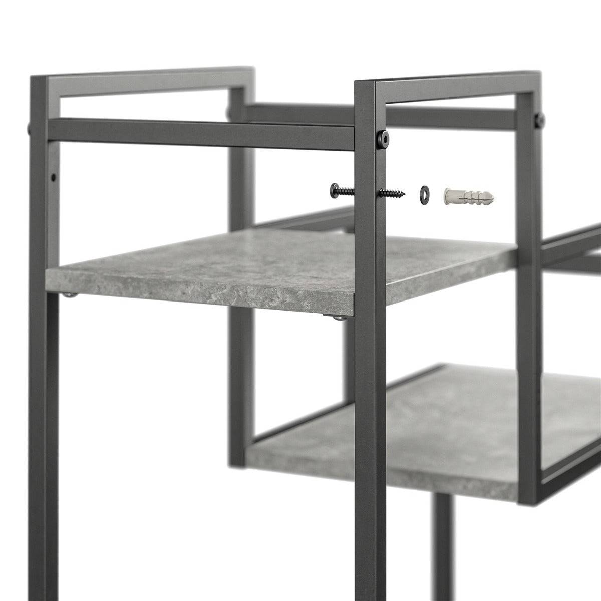 Novogratz Weston Plant Stand in Light Concrete - Price Crash Furniture