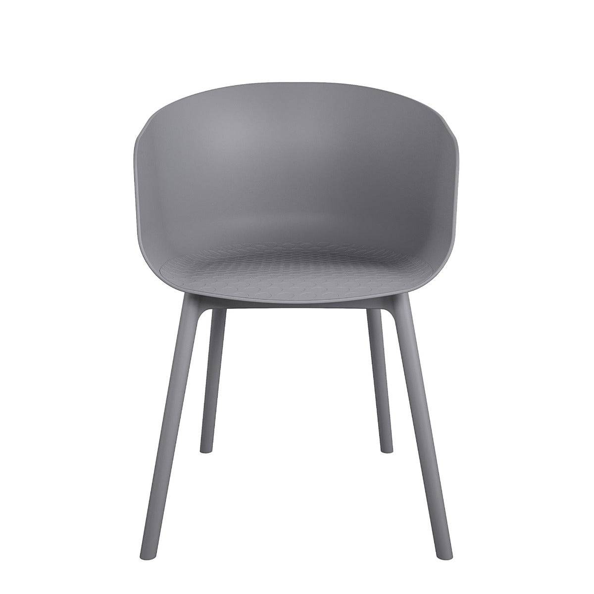 Novogratz York XL Set of 2 Dining Chairs in Grey for Indoors/Outdoors - Price Crash Furniture