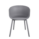 Novogratz York XL Set of 2 Dining Chairs in Grey for Indoors/Outdoors - Price Crash Furniture