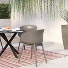 Novogratz York XL Set of 2 Dining Chairs in Grey for Indoors/Outdoors - Price Crash Furniture