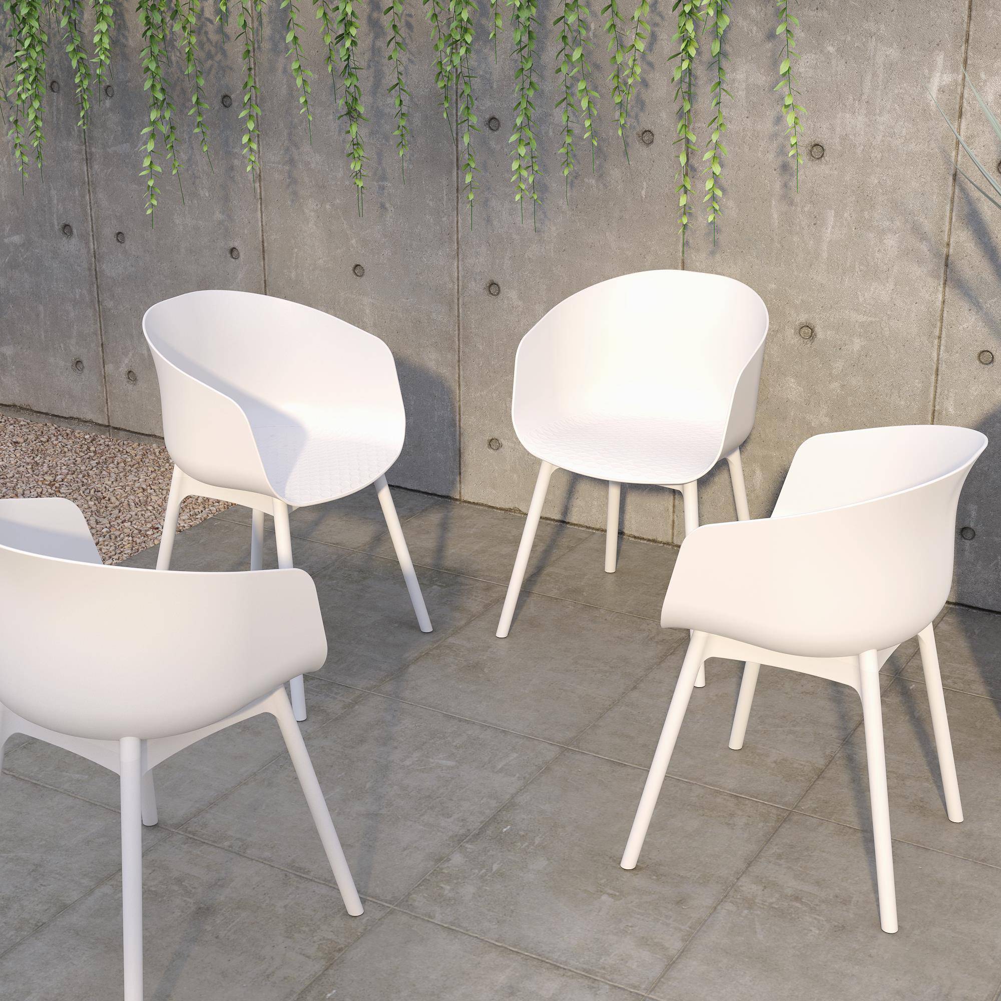 Novogratz York XL Set of 2 Dining Chairs in White for Indoors/Outdoors - Price Crash Furniture