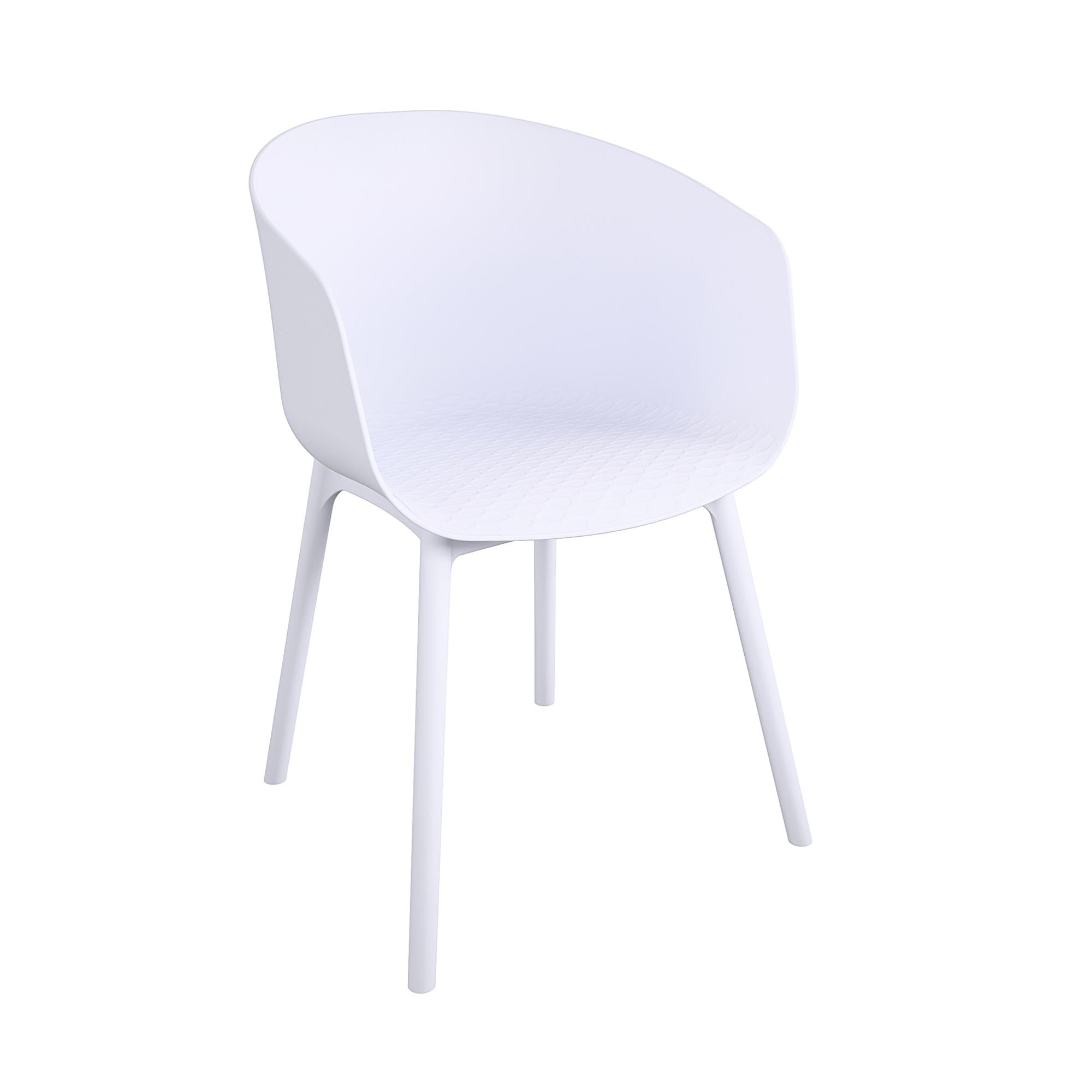 Novogratz York XL Set of 2 Dining Chairs in White for Indoors/Outdoors - Price Crash Furniture