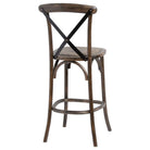 Oak Cross Back Bar Stool - Price Crash Furniture