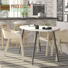 Oslo Dining Table - Large (160cm) in White and Black Matt - Price Crash Furniture