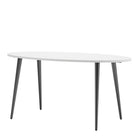 Oslo Dining Table - Large (160cm) in White and Black Matt - Price Crash Furniture