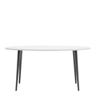 Oslo Dining Table - Large (160cm) in White and Black Matt - Price Crash Furniture