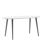 Oslo Dining Table - Large (160cm) in White and Black Matt - Price Crash Furniture