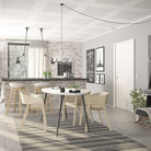 Oslo Dining Table - Large (160cm) in White and Black Matt - Price Crash Furniture