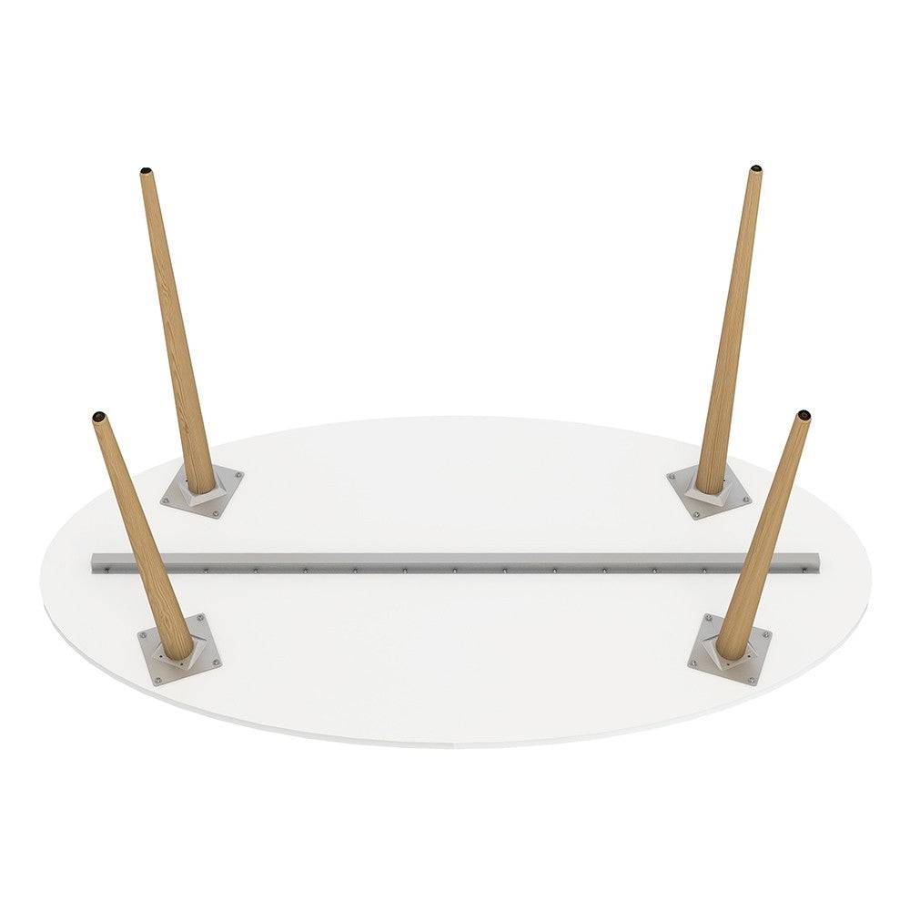 Oslo Dining Table - Large (160cm) in White and Oak - Price Crash Furniture