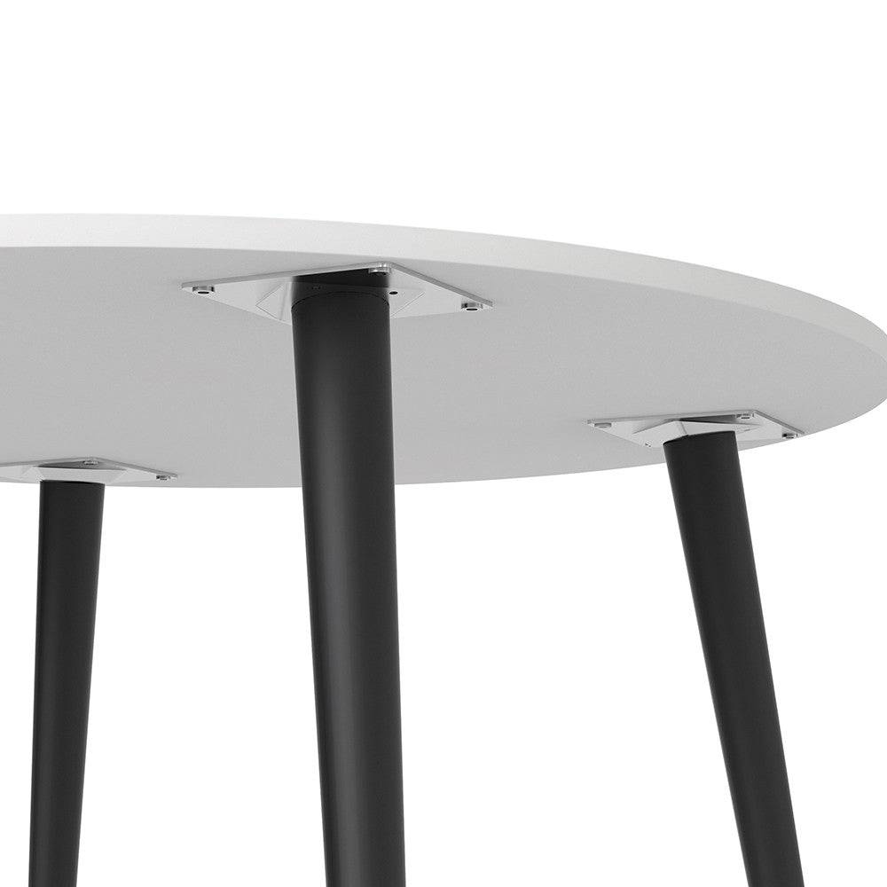 Oslo Dining Table - Small (100cm) in White and Black Matt - Price Crash Furniture