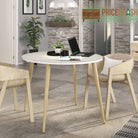 Oslo Dining Table - Small (100cm) in White and Oak - Price Crash Furniture