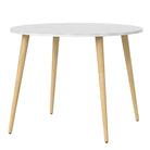 Oslo Dining Table - Small (100cm) in White and Oak - Price Crash Furniture