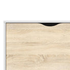 Oslo Sideboard - Large - 3 Drawers 2 Doors In White And Oak - Price Crash Furniture