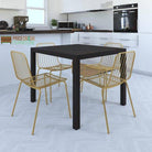 Pair of Caden Wire Dining Chairs in Gold by Dorel - Price Crash Furniture