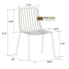 Pair of Caden Wire Dining Chairs in Gold by Dorel - Price Crash Furniture