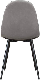 Pair of Calvin Upholstered Dining Chairs in Grey by Dorel - Price Crash Furniture