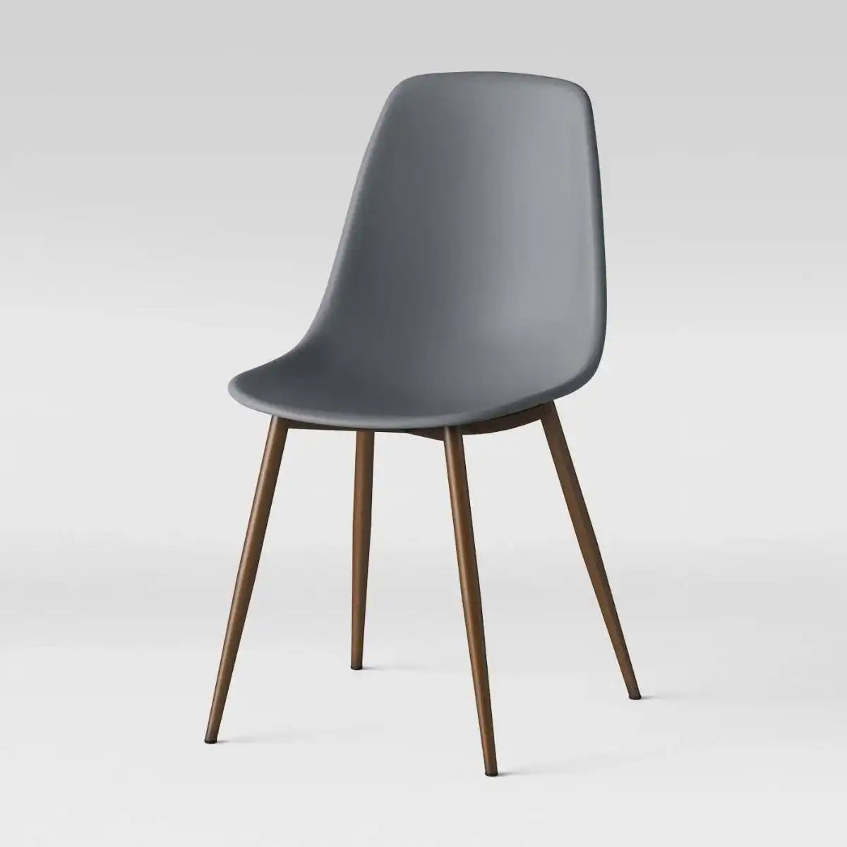 Pair of Copley Grey plastic dining chairs by Dorel - Price Crash Furniture