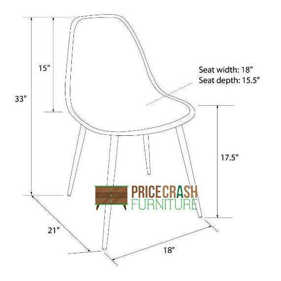 Pair of Copley Grey plastic dining chairs by Dorel - Price Crash Furniture