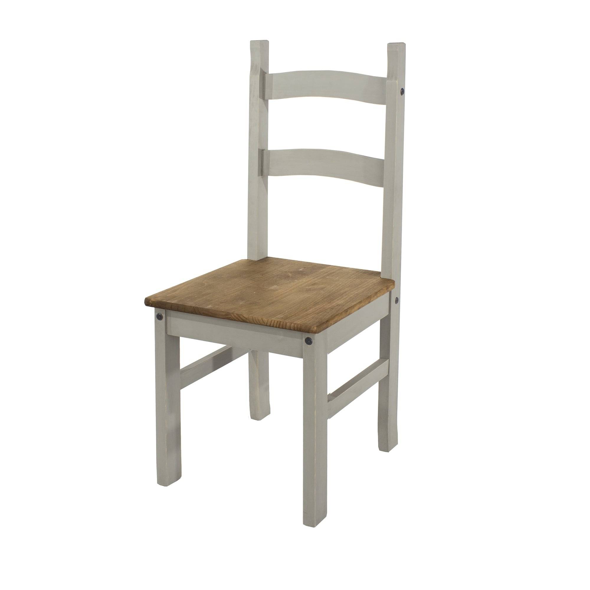 Pair of Core Products Corona Grey Washed Dining Chairs - Price Crash Furniture