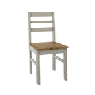 Pair of Core Products Corona Grey Washed Linea Ladder Back Dining Chairs - Price Crash Furniture