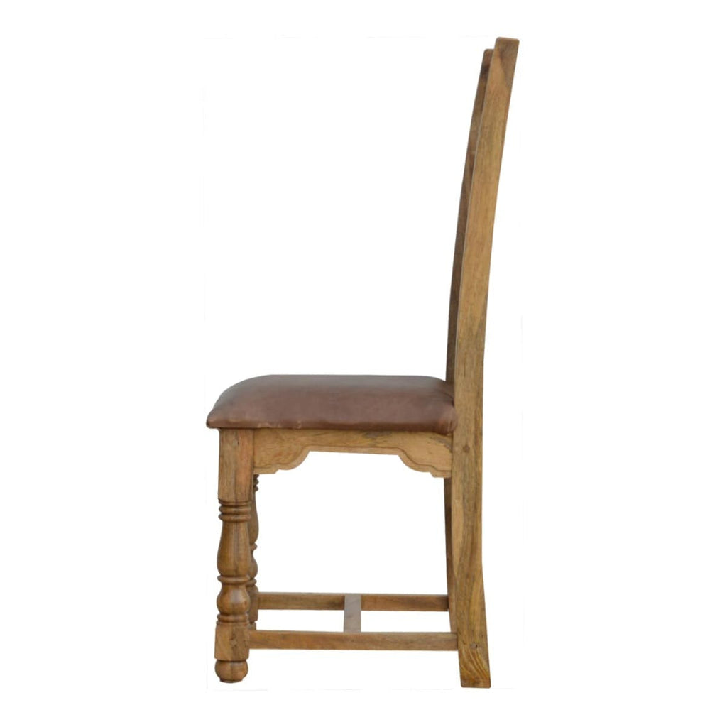 Pair of Granary Royale Dining Chairs with Leather Seat - Price Crash Furniture