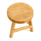 Plain Wood Three Legged Stool Standing at 23cm High - Price Crash Furniture