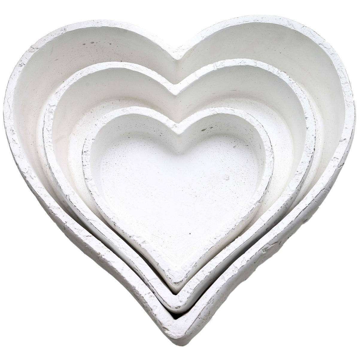 Set Of Three Large Matt White Ceramic Dishes - Price Crash Furniture