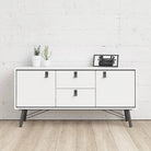 Ry Sideboard 2 Doors + 2 Drawers in Matt White - Price Crash Furniture