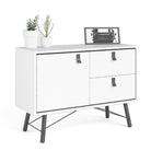 Ry Sideboard with 1 Door + 2 Drawers in Matt White - Price Crash Furniture