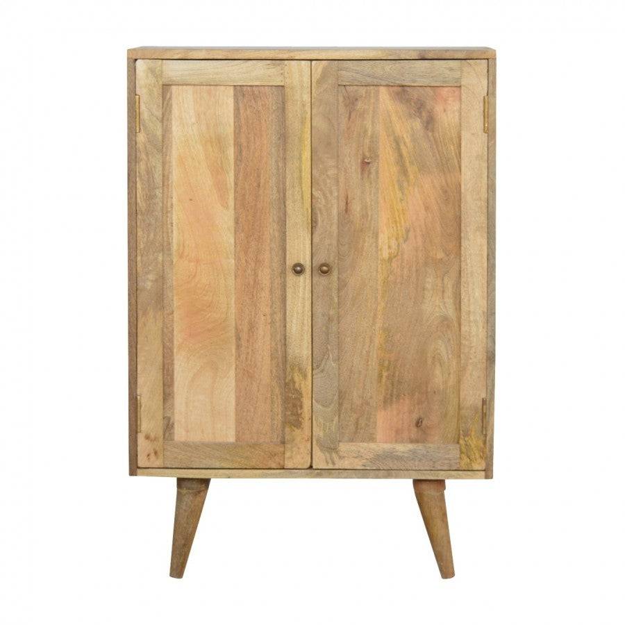 Scandinavian Style Cabinet With 4 Wine Glasses Slot And 1 Drawer - Price Crash Furniture