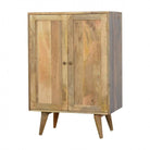 Scandinavian Style Cabinet With 4 Wine Glasses Slot And 1 Drawer - Price Crash Furniture