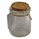 Set of 12 Small, Craft Storage Glass Jars With Cork Stoppers - Price Crash Furniture