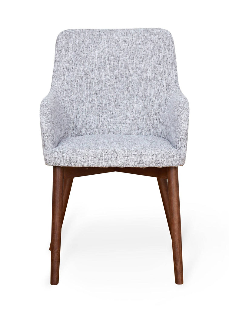 Set of 2 Baumhaus Walnut and Light Grey Chair - Price Crash Furniture