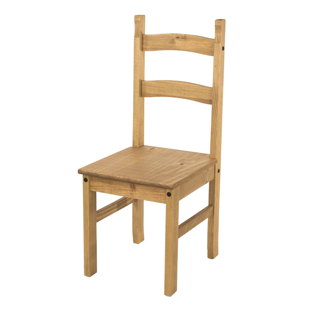 Set of 2 Corona Solid Pine Dining Chairs by Core Products - Price Crash Furniture