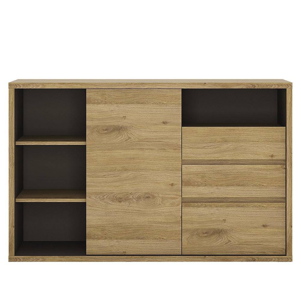 Shetland 1 Door 3 Drawer Sideboard - Price Crash Furniture