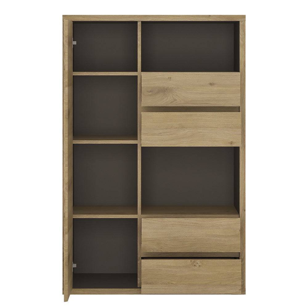 Shetland 1 Door 4 Drawer Display Cabinet - Price Crash Furniture